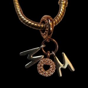 Sterling Silver S925 Mom Charm